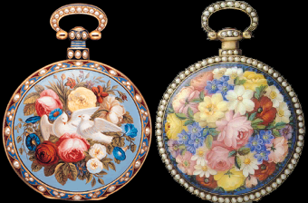Enameled gold Bovet pocket watch, circa 1830–1835