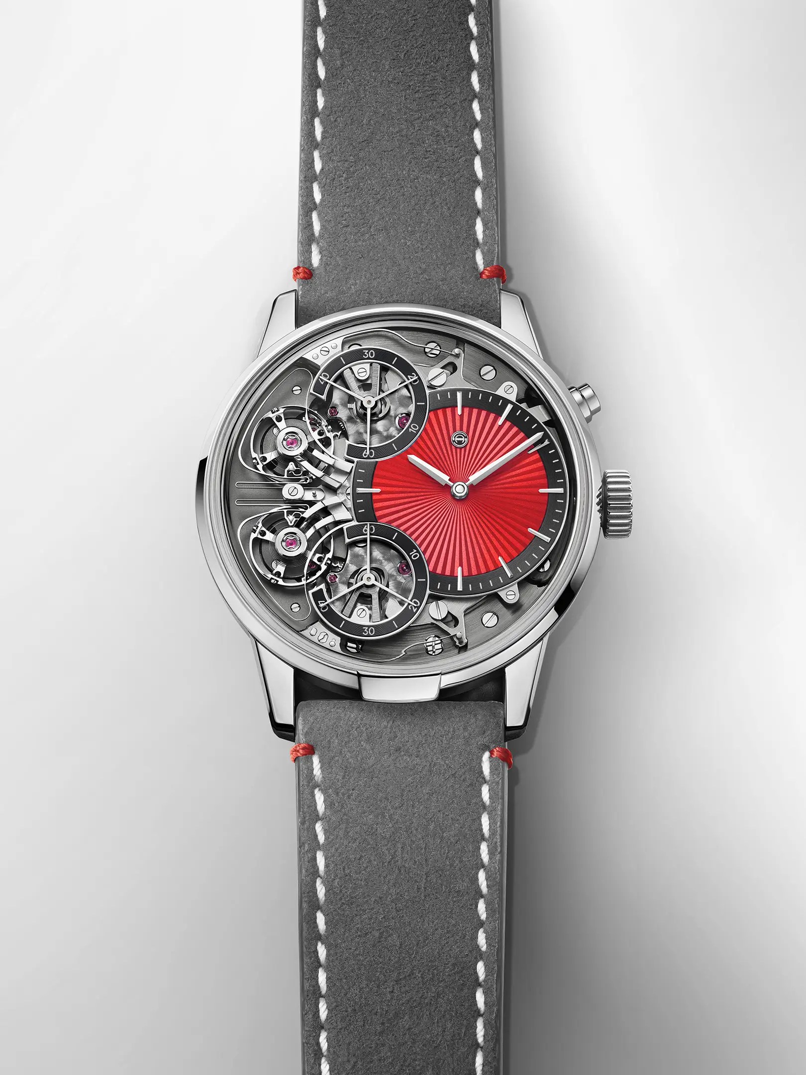 Armin Strom Mirrored Force Resonance Red, dial close-up